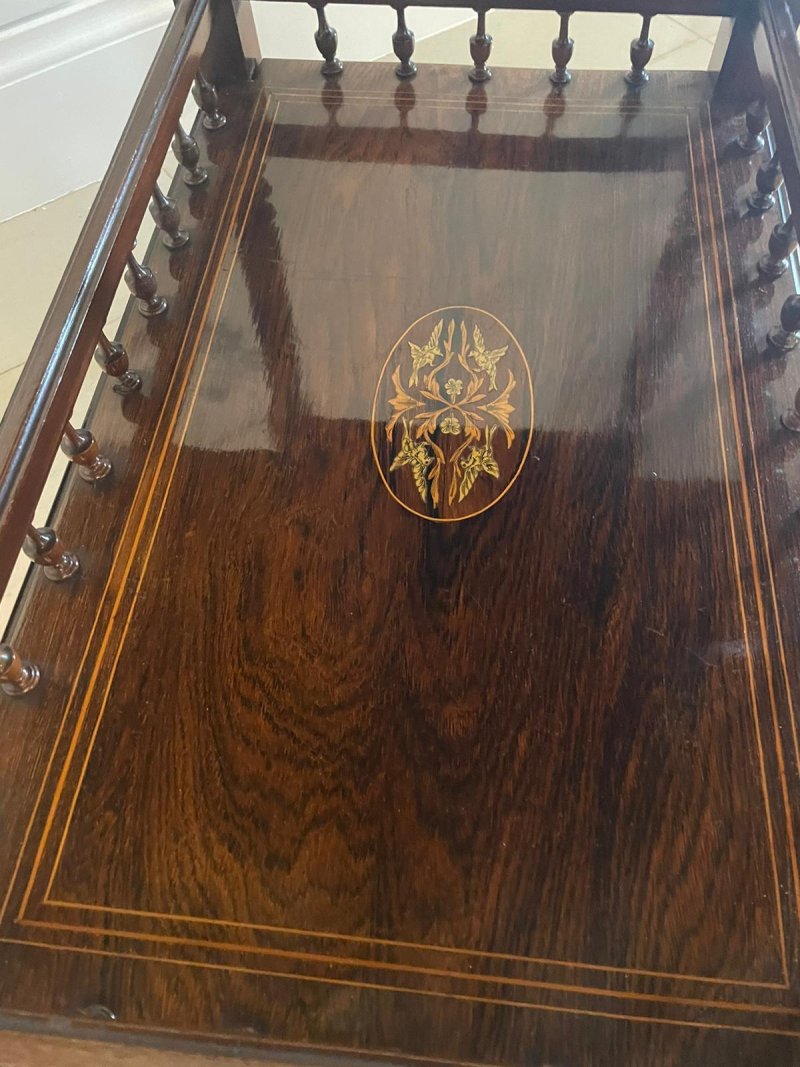 Outstanding Quality Antique Victorian Rosewood Inlaid Centre Table - Image 14